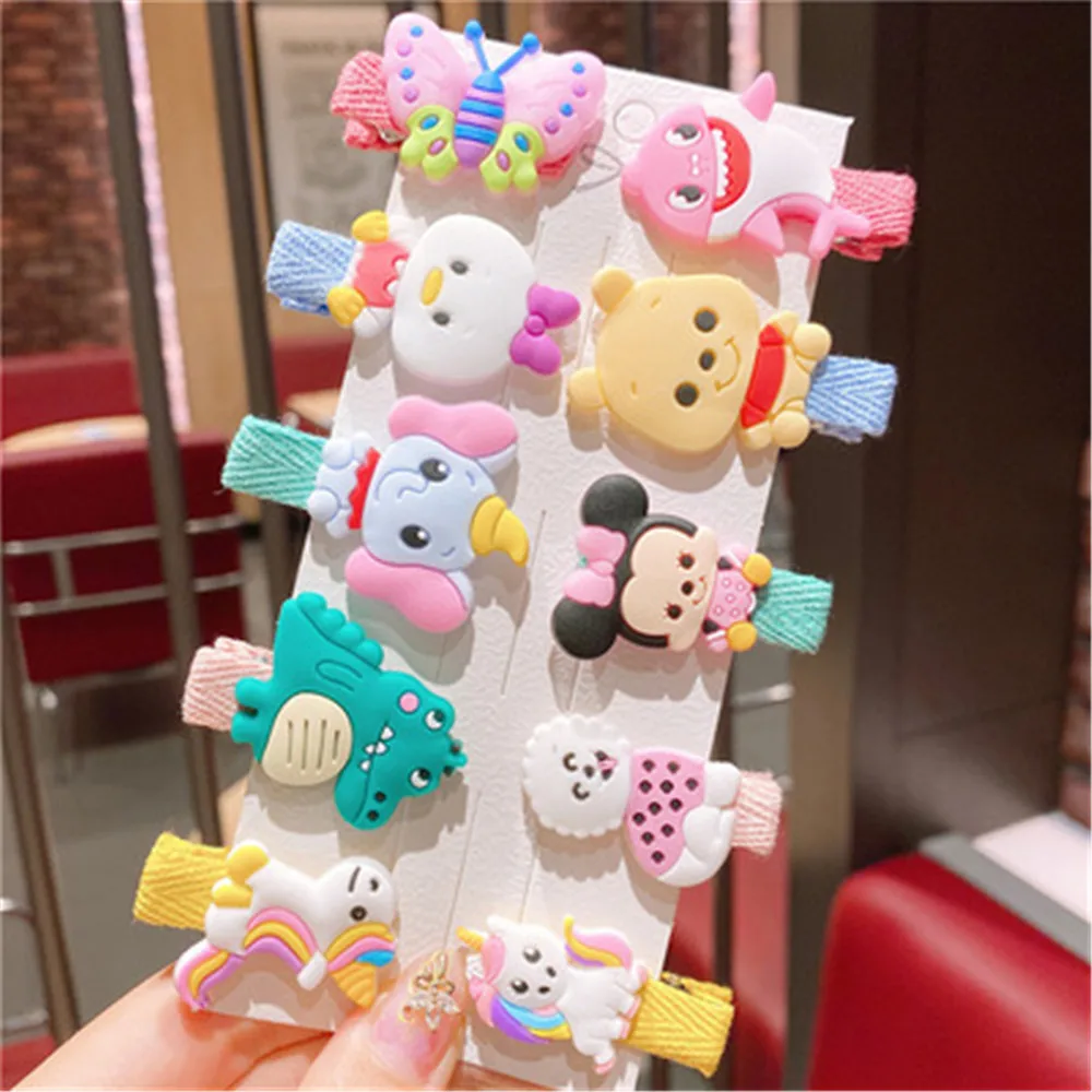 

Kids Children Girls BB Hair Clips Hairpins Cartoon Animal Fruits Doll Pink Korean Cute Head Wear Accessories Wholesale Gifts