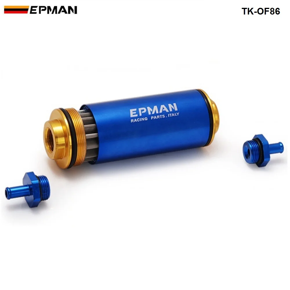 Спортивный EPMAN гоночный готовый встроенный топливный фильтр OD: 8 6 мм синий с