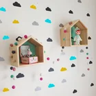 Виниловые наклейки большого размера в виде облаков для детской спальни, Съемные Наклейка Настенная облака для детской комнаты