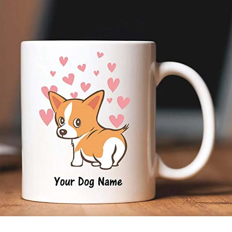 Оригинальная кружка для кофе Corgi белая с 11 унциями молока Подарки него подарки