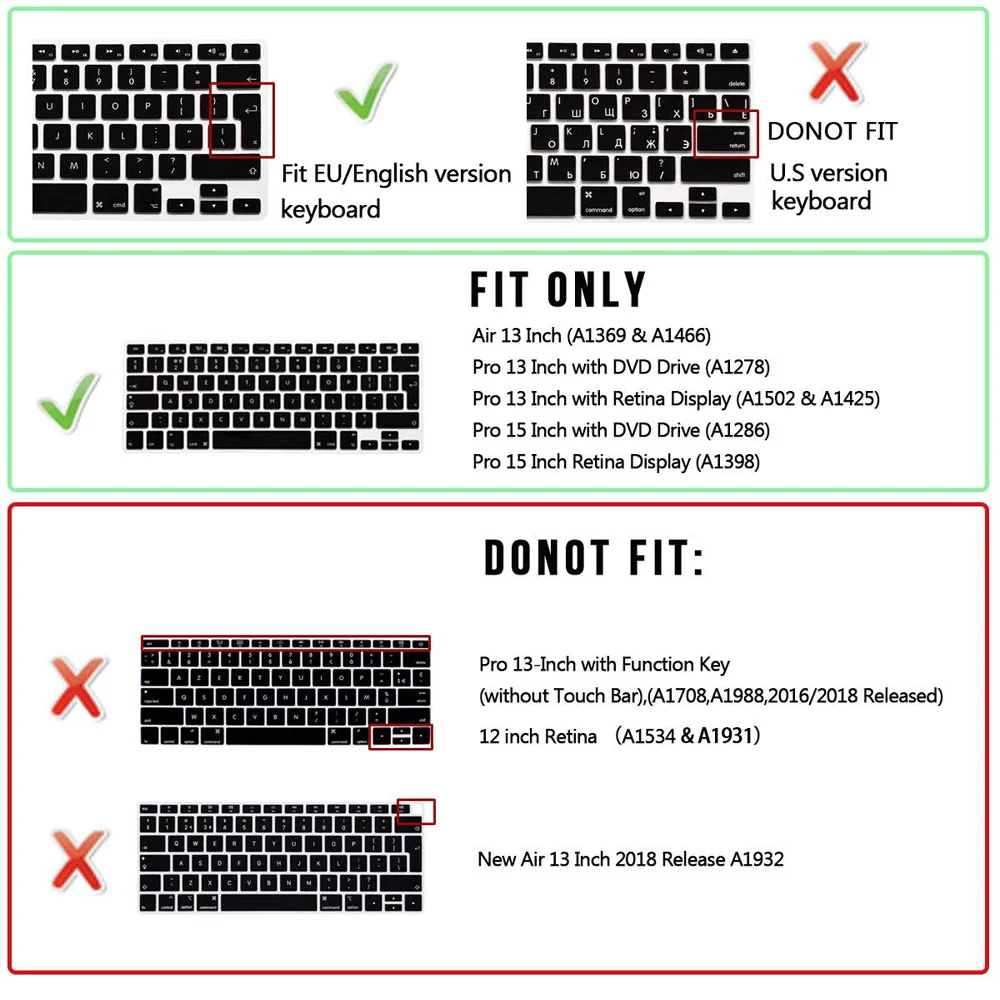 

For Huawei Honor MagicBook (14/15)/Magicbook Pro 16.1/MateBook X Pro 13.9 Black Laptop Case + Keyboard Cover + Screen Protector