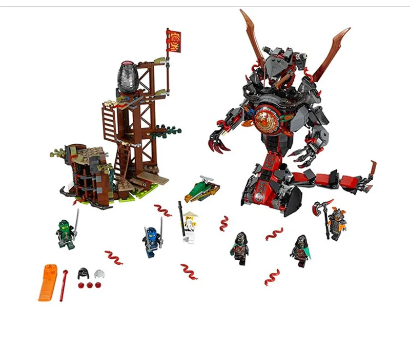 734 шт 10583 ниндзя Мини фигурки Набор совместимые Dawn Of Iron Doom Ninjagoes 70626 строительные