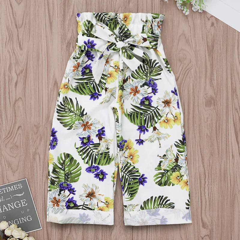 Эксклюзивная детская одежда короткий топ с открытыми плечами и широкие штаны