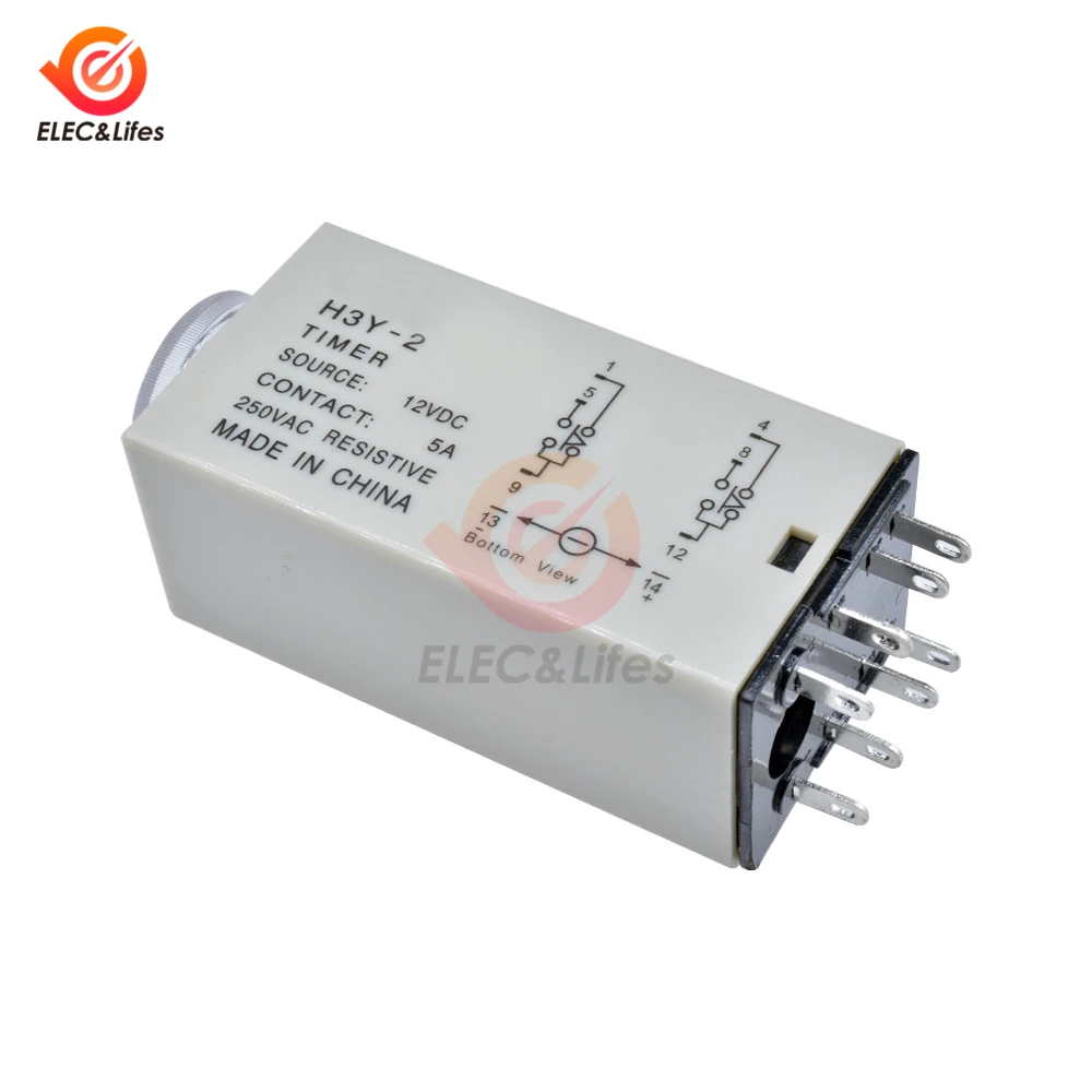 H3Y-2 AC 110V 220V DC 12V 24V Реле времени задержки 0-30 минут/0-30 секунд на задержке DPDT таймер реле
