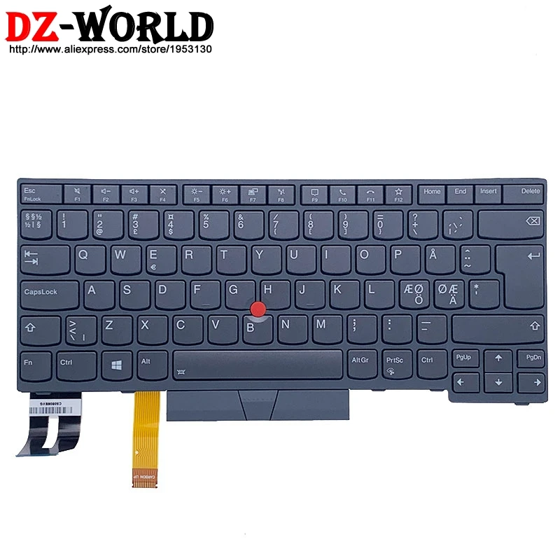 

New Original Gray Nordic Backlit Keyboard for Lenovo Thinkpad T14 P14S Gen1 Gen2 Laptop 5N21B08411 5N21B08374