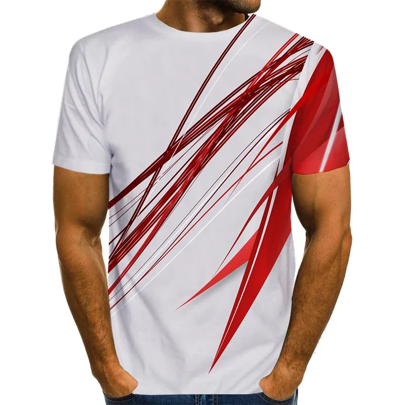 Для мужчин Графические футболки с круглым вырезом и 3D принт короткий рукав