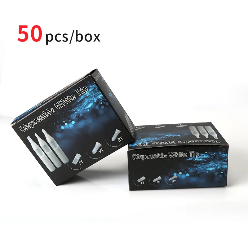 Пластиковые насадки для тату RT FT круглые плоские золотые стерилизованные