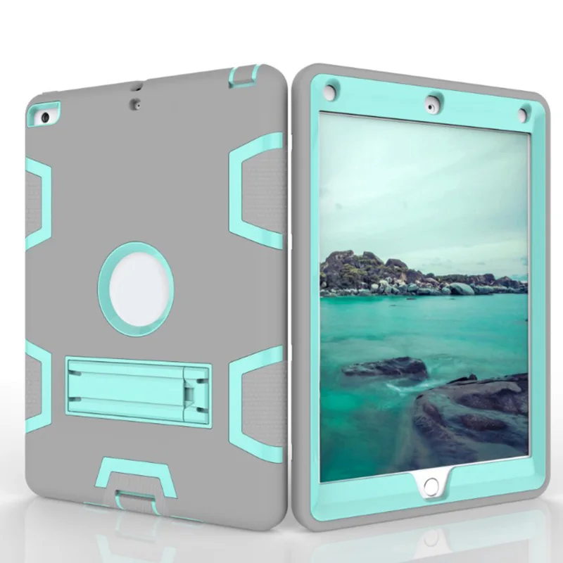 Новый противоударный резиновый чехол с жесткой подставкой для Ipad air /