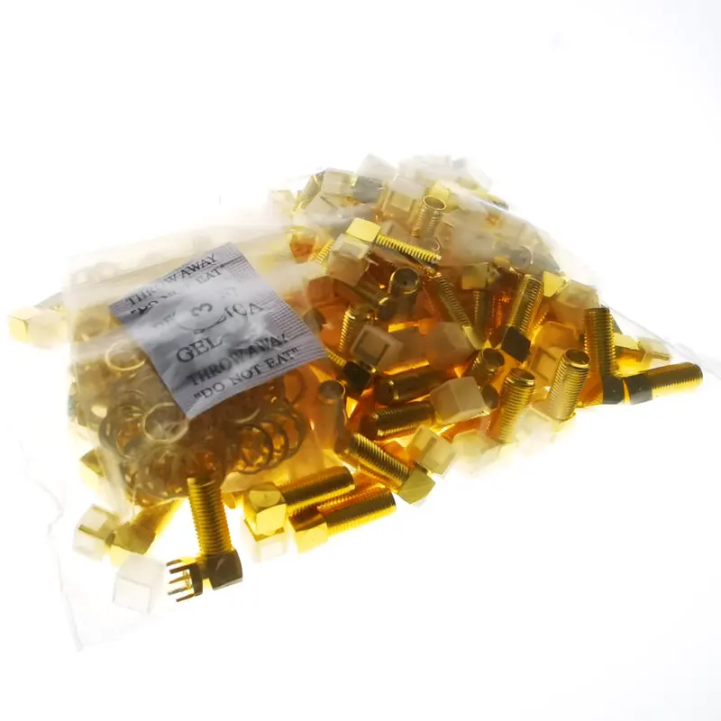 100 шт. Горячее предложение SMA типа мама сквозное отверстие разъем под прямым углом