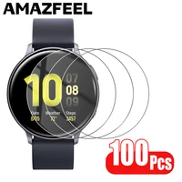100 pcspack screen protector for samsung galaxy watch active 2 44mm 40mm galaxy watch 3 protective film 42mm watch accessories