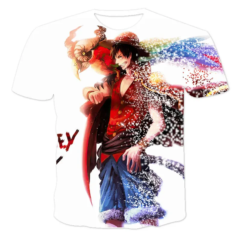 

Wang Haipii Anime2021Spring And Summer New Boys And Girls 3DPattern Short-Sleeved T-Shirt O-Neck Teenager Hip-Hop Cartoon 4T-14T