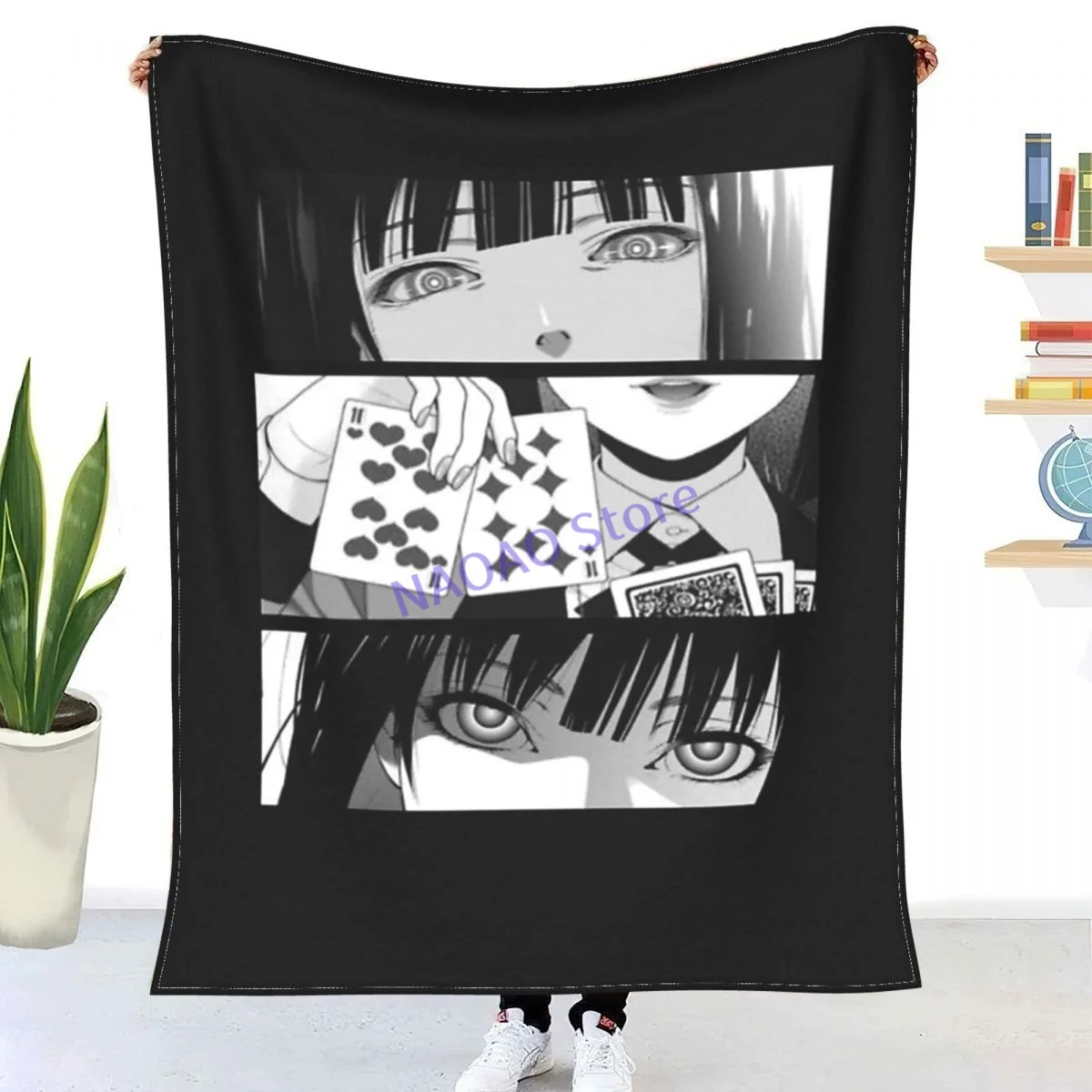 

Anime Gambling Eyes Throw Blanket Sheets on the bed Blankets on the sofa Decorative lattice bedspreads Happy nap for children