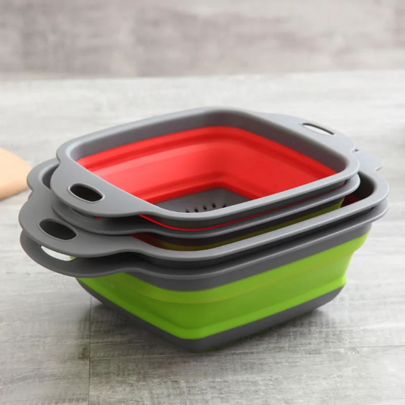 1 шт. Новинка квадратная корзина для слива Складная подставка на раковину стеллаж