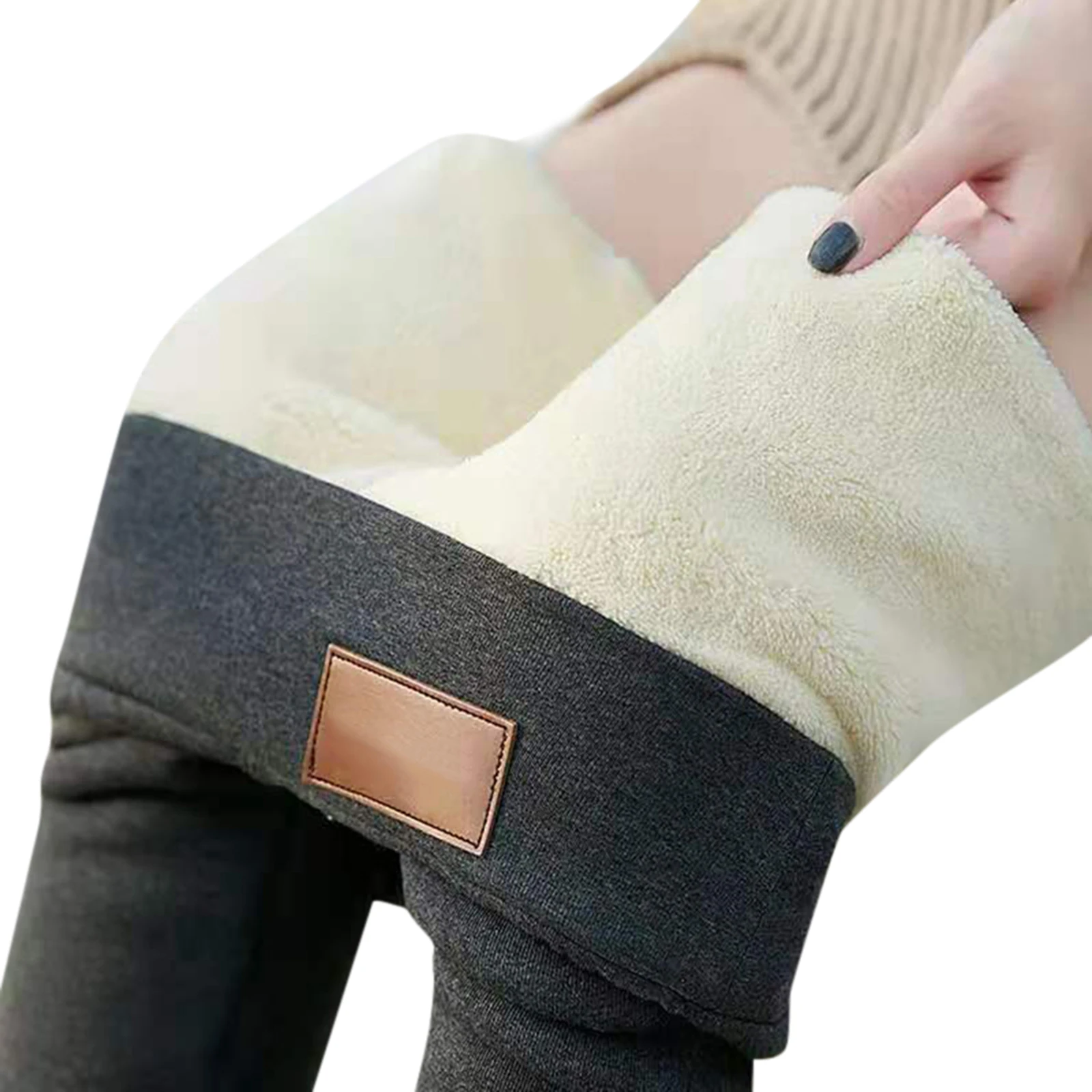 

Super Thick Cashmere Wool Leggings Windproof and Cold Lasting Warmth Warm Women Elastic Tight Leggings Pants FS99