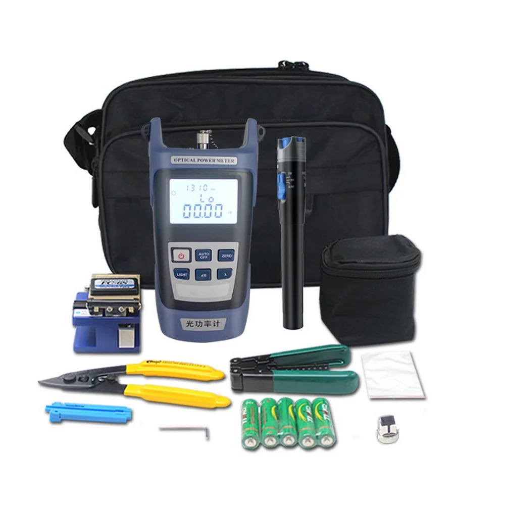 

Cold Connection Tool Set Optical Power Meter Red Light Pen Cutter Miller Pliers Stripper Fixed Length Toolkit Optical Fiber Tool