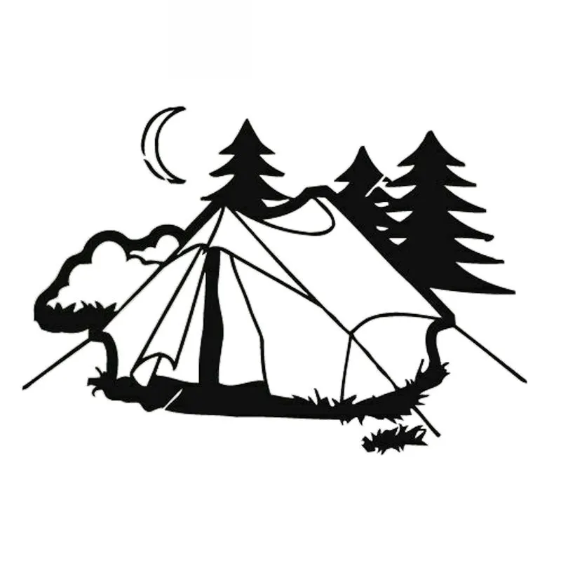 Автомобильные Стикеры палатка природный отдых модные автомобильные аксессуары
