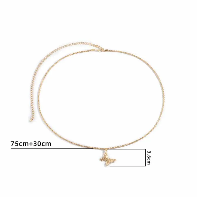 

Sweet Sexy Butterfly Pendant Belly Chain Fashion Cute Body Waist Chain Beach Body Jewelry Gifts Bohemia Punk Belly Waist Chains