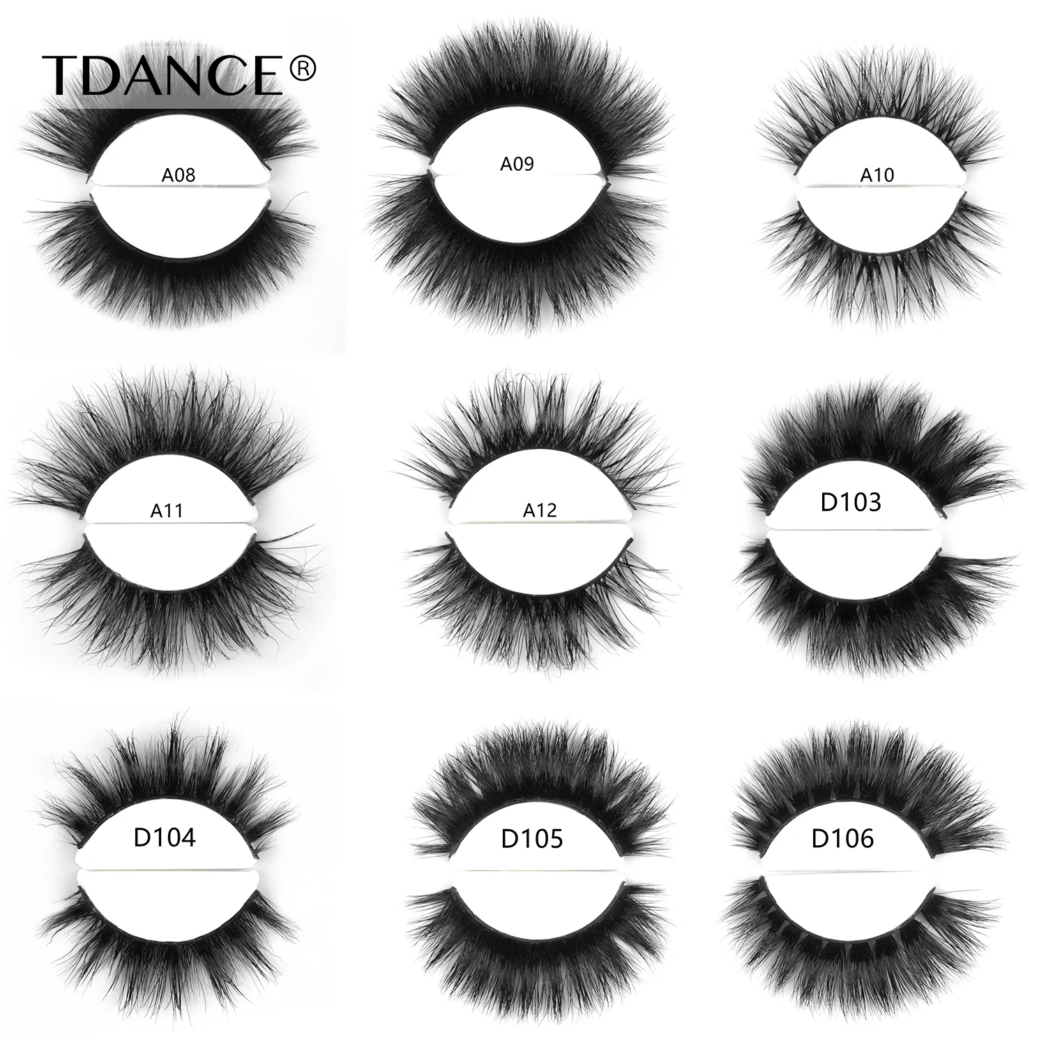 Ресницы TDANCE ресницы 3D 100% натуральные норковые оптом 5D многоразовые для макияжа