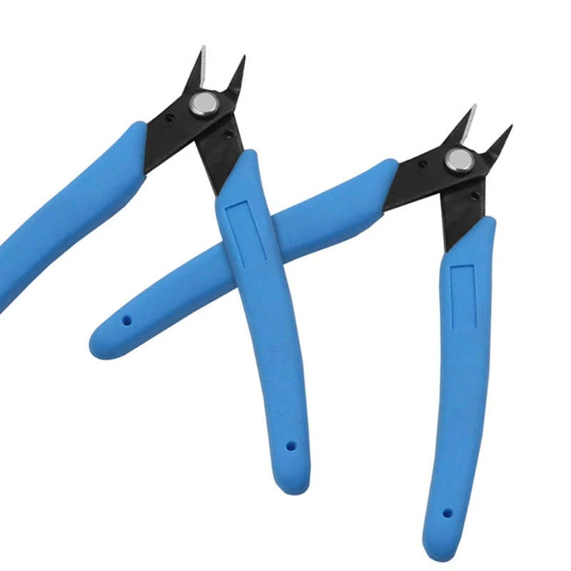 

5 Inch Wire Flush Cutter Diagonal Cutting Pliers Micro Wire Cutter for Electronics Wires Jewelry Screws and DIY (Blue)