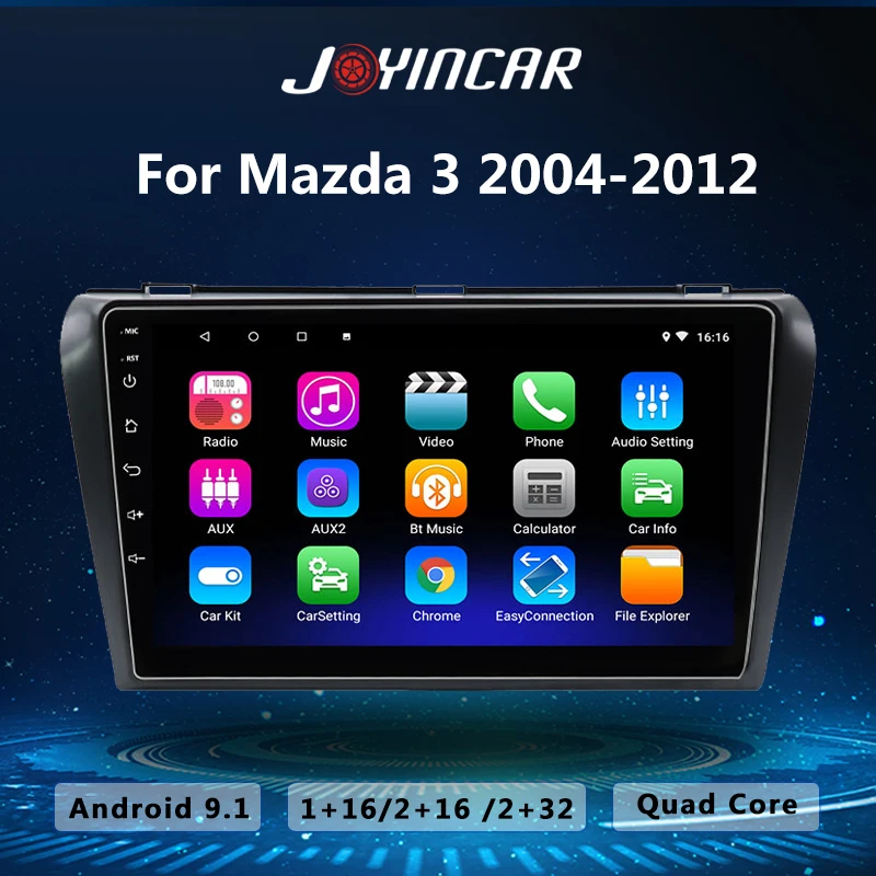 Автомагнитола 2 ГБ + 32 Android 9 1 для Mazda 3 2004 2012 maxx axel Wifi автомобильная стереосистема DVD