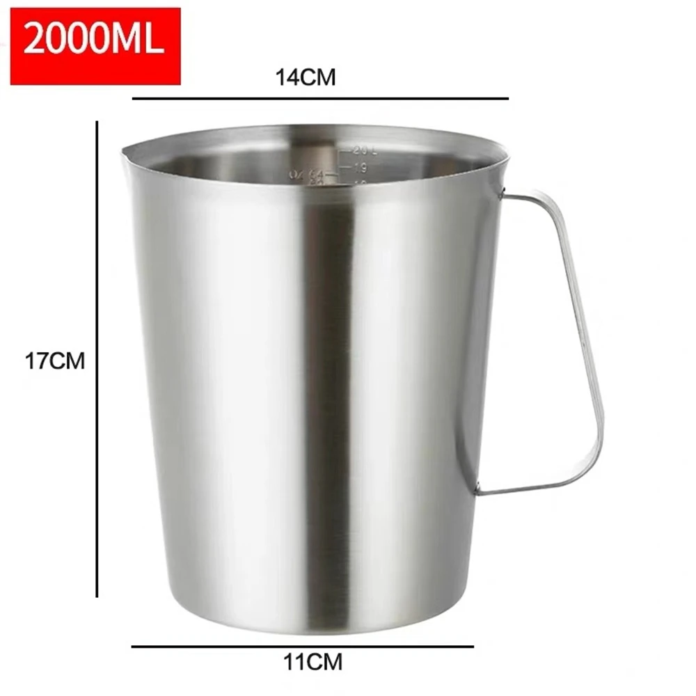 2000 мл мерный стакан кухонные весы Мензурка санитарная Нержавеющая сталь SUS304 для