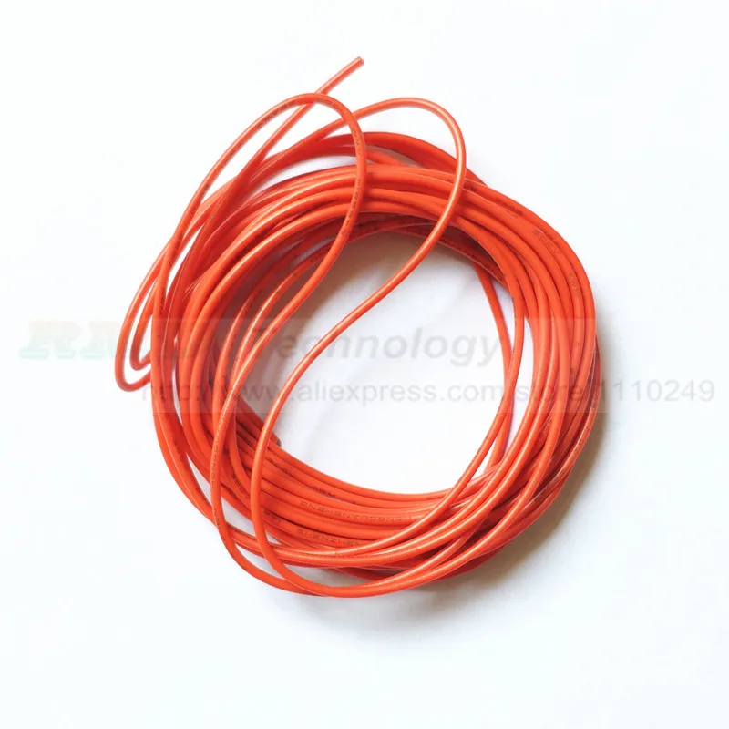 5 метров/лот супер гибкий 18AWG 22AWG 24AWG ПВХ изолированный провод электрический кабель, светодиодный, Авто Цвет выбирается кабель - Цвет: Оранжевый