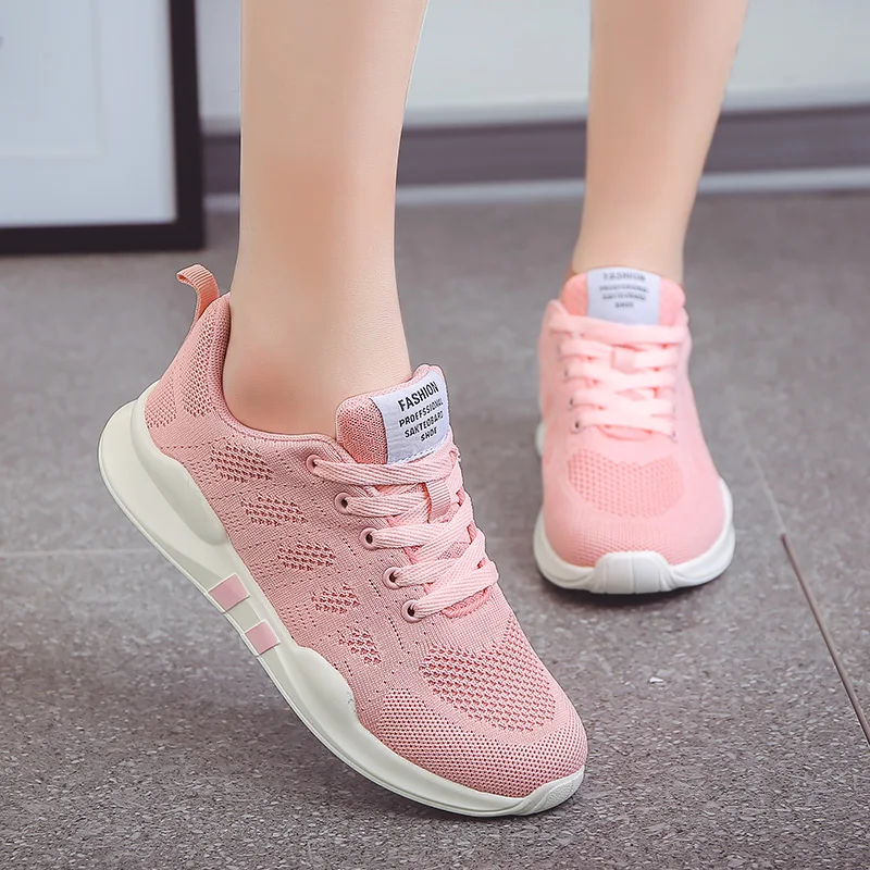 Новинка 2019 года весенние женские кроссовки для бега Легкие дышащая ткацкая