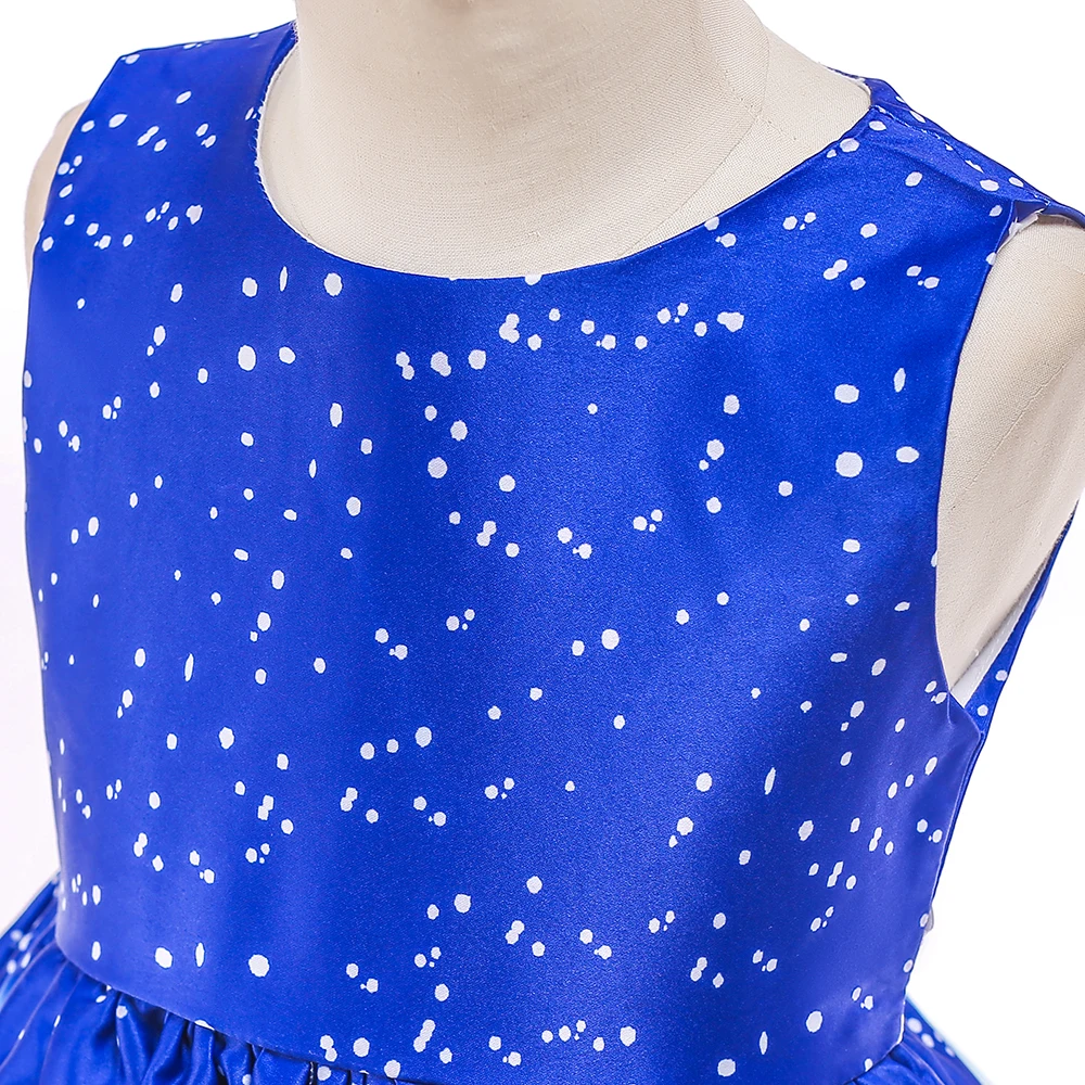 Рождественские детские летние платья для девочек от 3 до 9 лет с принтом снежинки