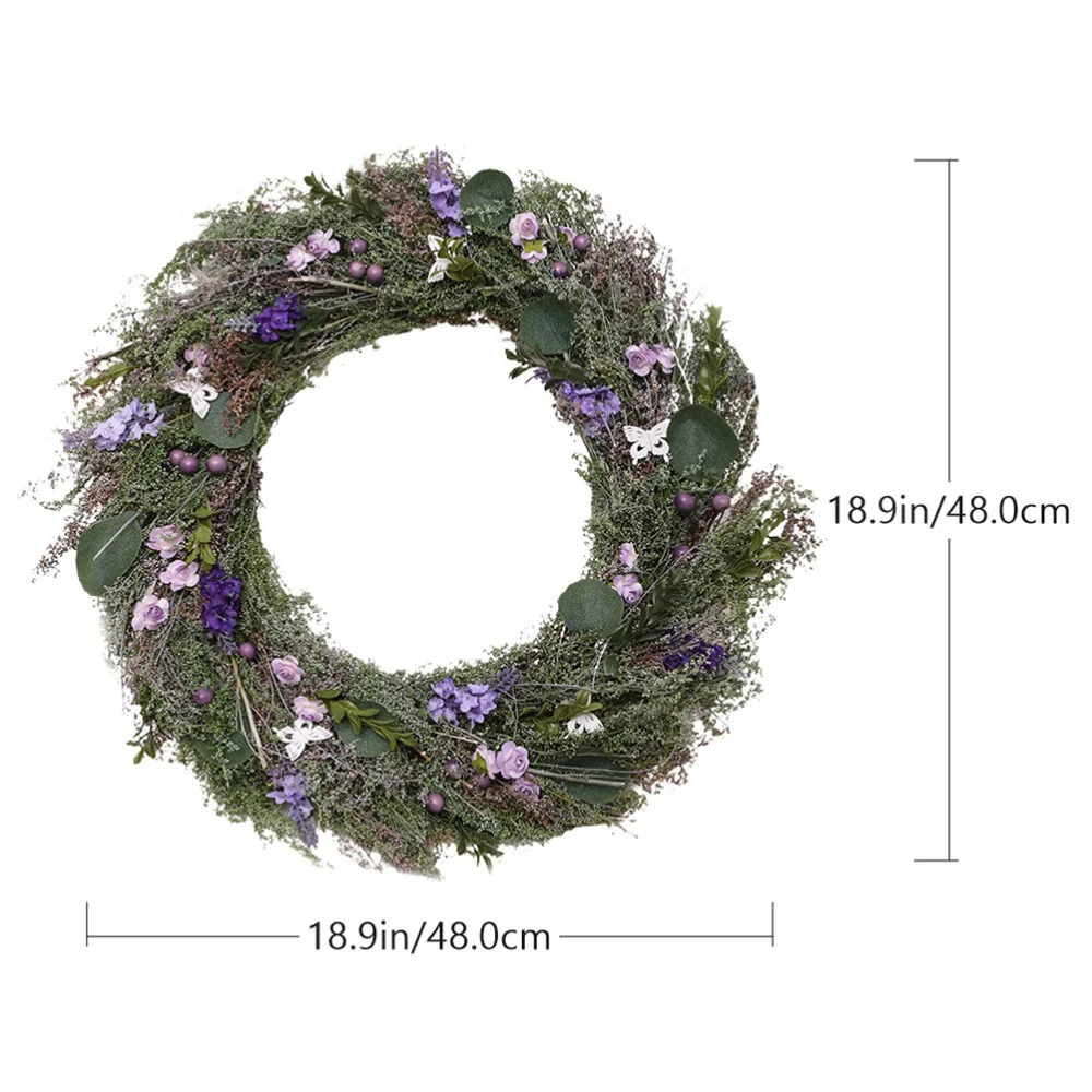 

1pc Simulation Wreath Door Hanging Adornment Decorative Garland Decoration