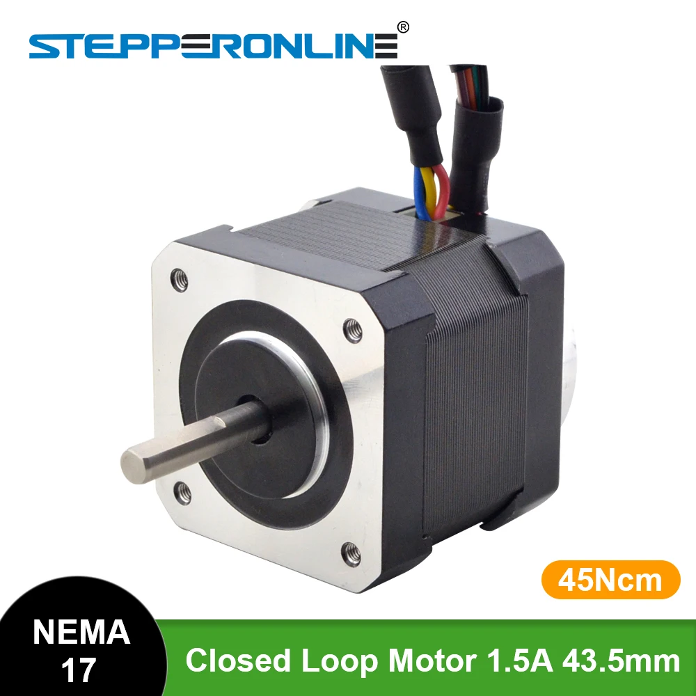 STEPPERONLINE Nema 17 Closed Loop Stepper Motor 45Ncm 1.5A with Magnetic Encoder 5mm Shaft Servo Motor Closed-loop Step Motor
