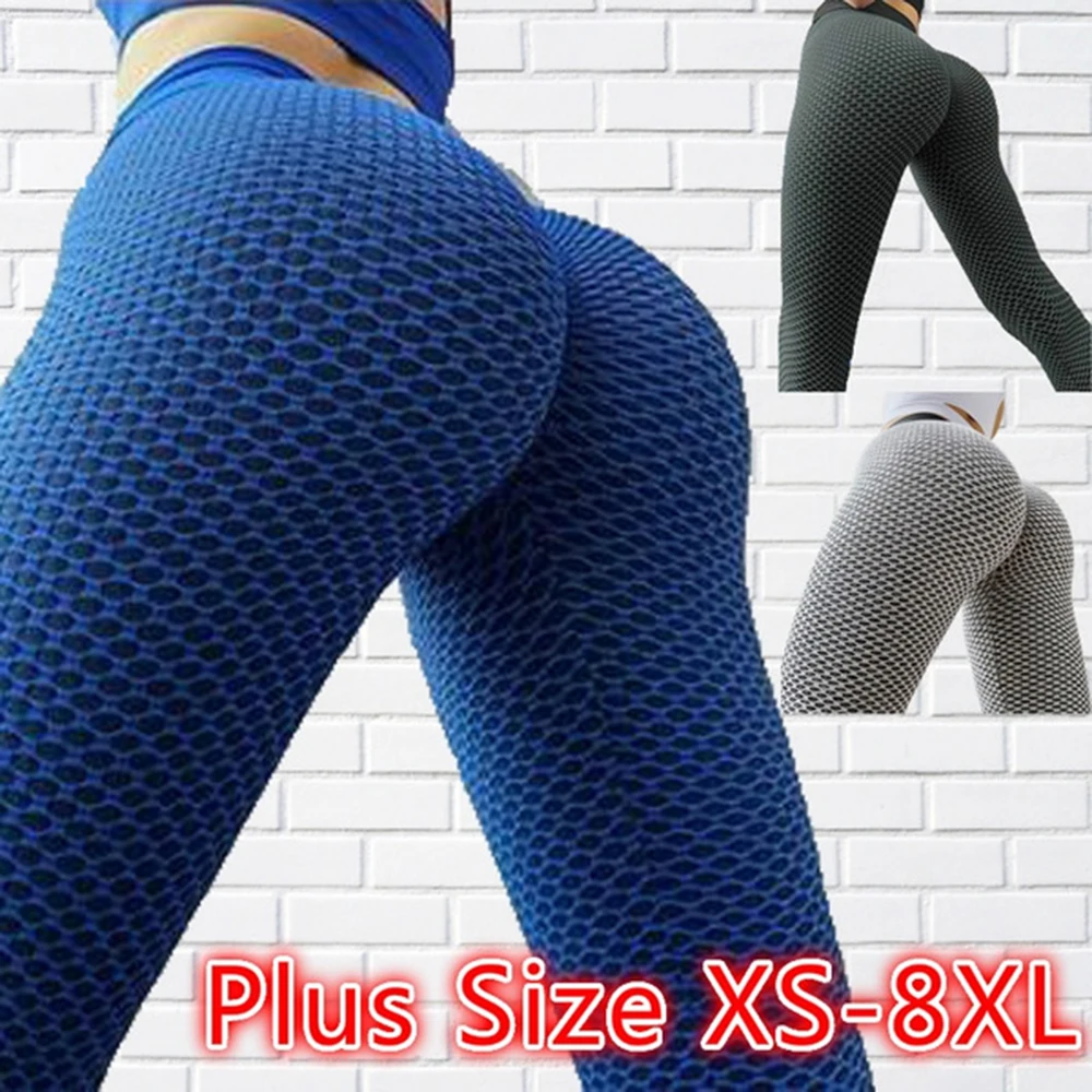 

Women High Waisted Ruched Butt Lifting Leggings Scrunch Textured Compression Pants Booty Workout Tummy Control Sport Tights