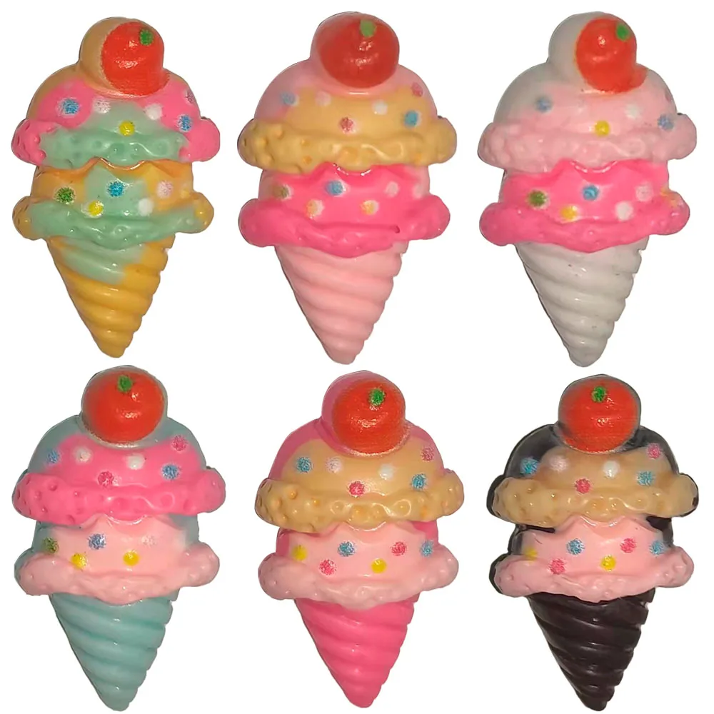 

Single Sale 1PCS Resin Cute Cartoon Shoe Charms Kawaii Colorful Ice Cream Sweet Cone Croc Jibz Buckle Hole Shoes Decoration