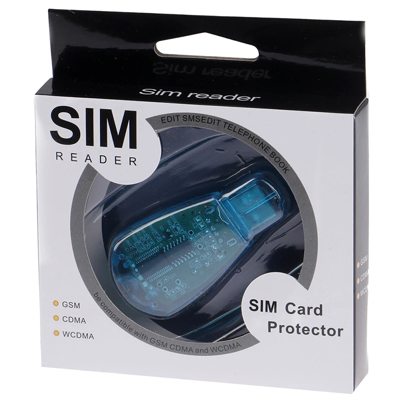Горячая распродажа! Синий USB считыватель SIM карт