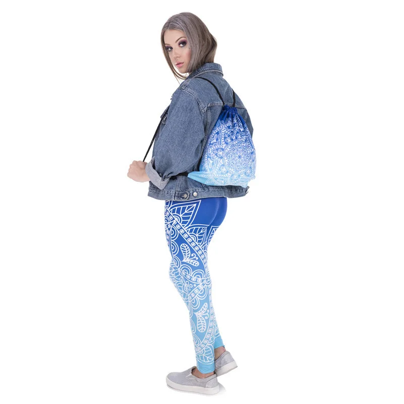 Рюкзак на шнурке для женщин Модный водонепроницаемый ранец из ткани Оксфорд с