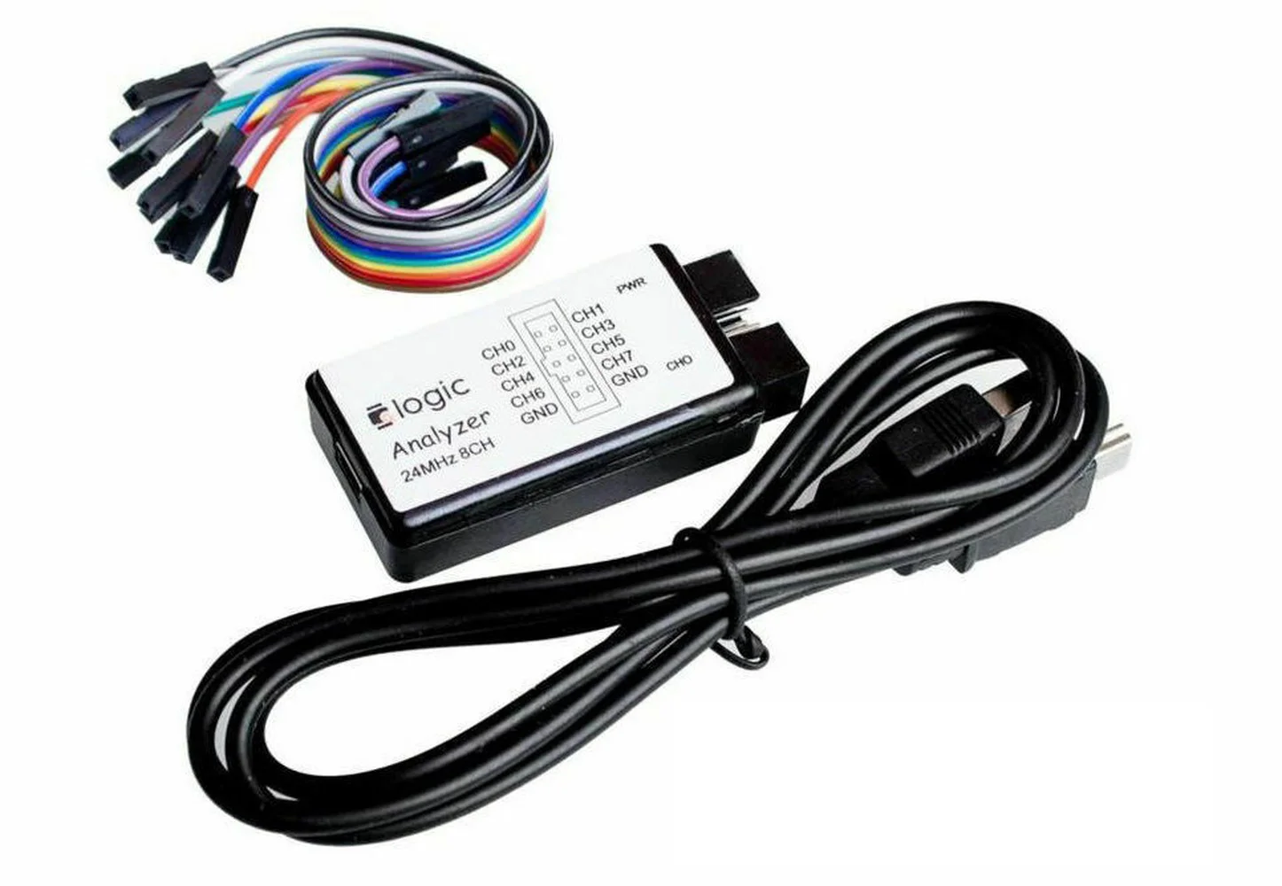 

USB логический анализатор 8 каналов 24 МГц I2C SPI JTAG CAN LIN UART - e02