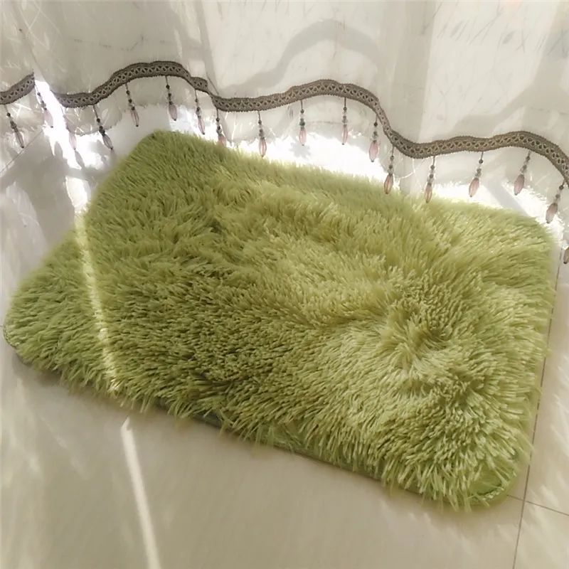 Удобный коврик для спальни 40*60 см ног длинные шелковистые противоскользящие