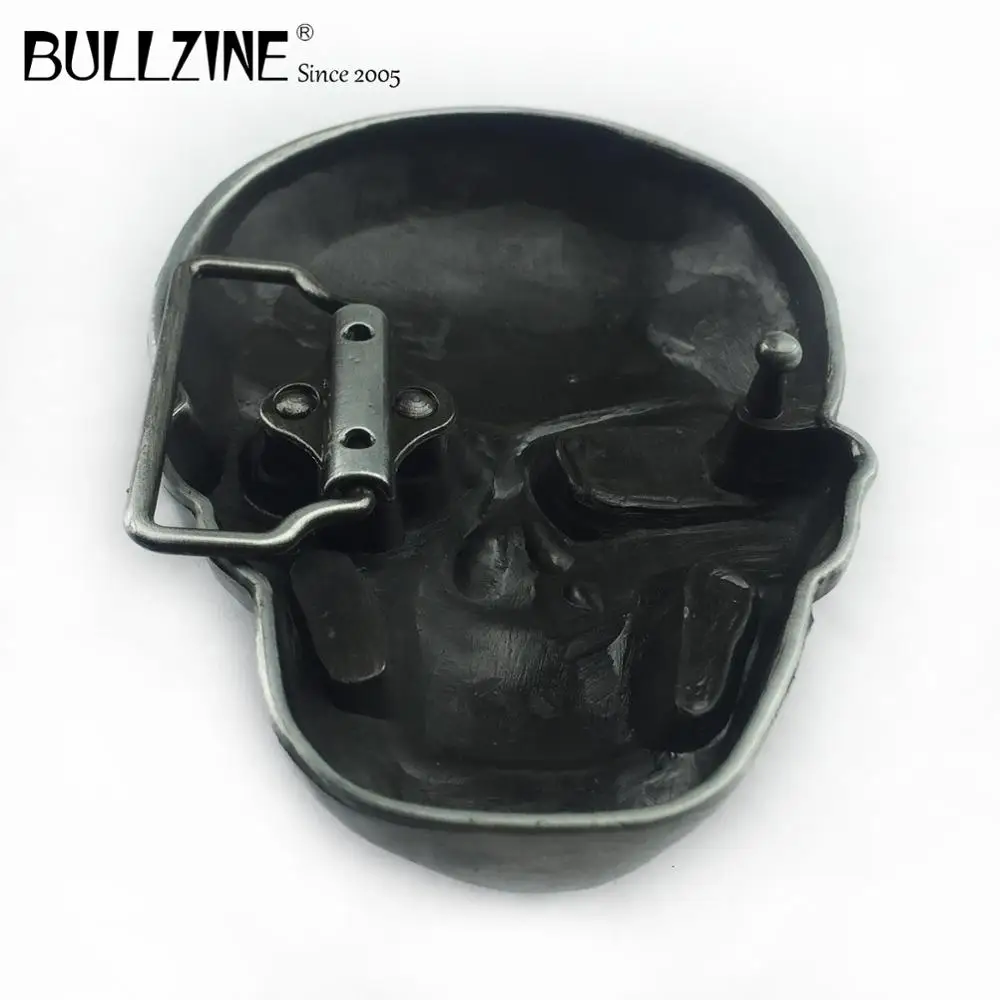 В Bullzine большой и тяжелый череп пряжки ремня с оловянной отделкой FP-03641 подходит