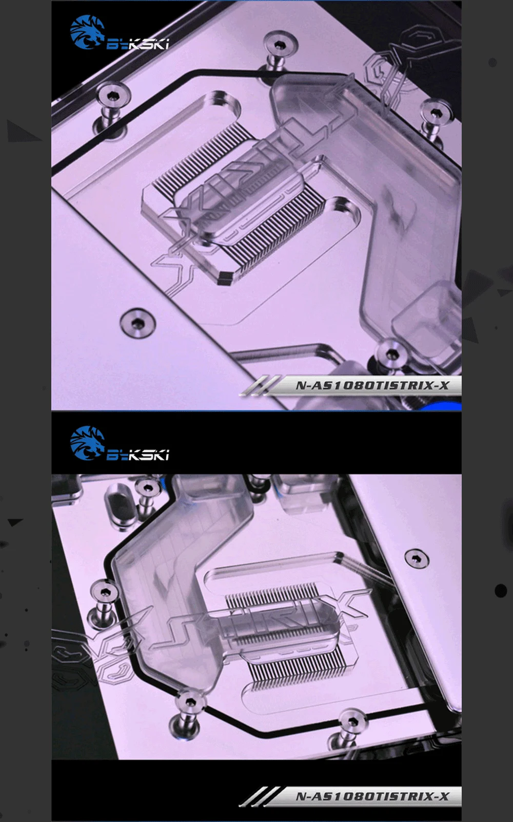 Bykski N-AS1080TI STRIX-X, полное покрытие Графика карты водяного охлаждения блока для Asus ROG STRIX GTX1080Ti/1080/1070/1060, дракон, GTX1070