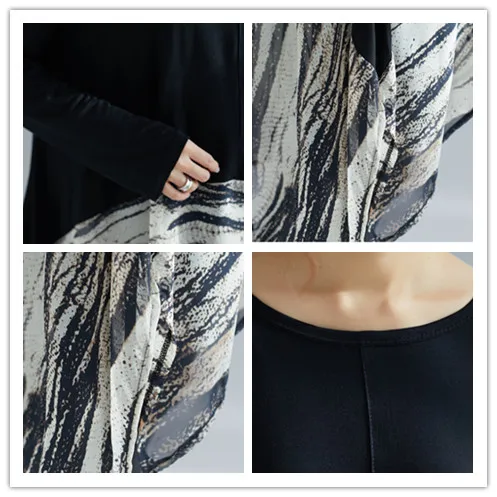 

Autumn Literary Comfortable Tops Mujer Verano 2019 Patchwork Womens Plus Size Fashions Casual Women Tops