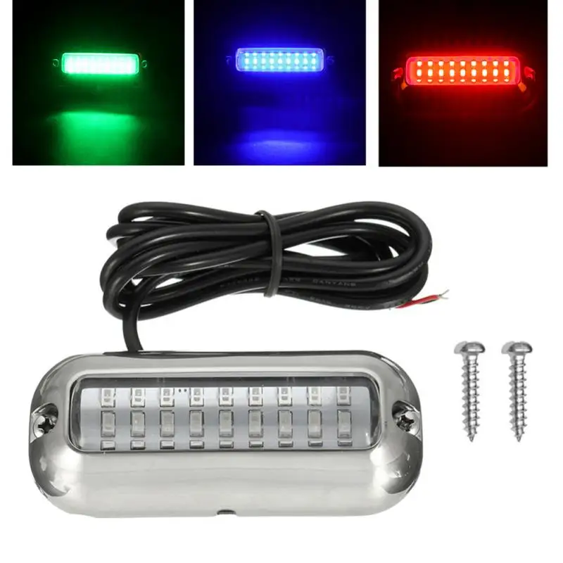 

27LED Нержавеющая сталь подводный понтон морской/лодка транца светильник Водонепроницаемый понтон морской/лодка транца светильник лодка За...