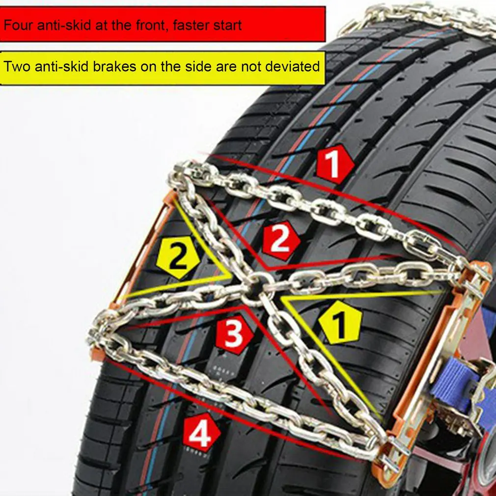 Новая Автомобильная зимняя шина противоскользящие цепи кабель для колес ремень