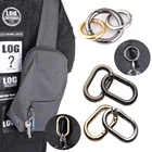 5 шт. пружинное уплотнительное кольцо из цинкового сплава, овальная кольцевая пряжка, Открытый Карабин, кошельки, зажимы для сумок, круглые защелкивающиеся крючки