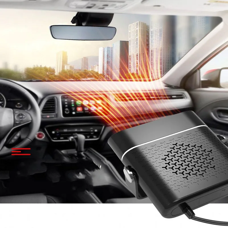 

12V 24V Portable Car Heating Fan Windshield Defogging Defroster Auto Electric Heater Home Dryer Large Air Volume