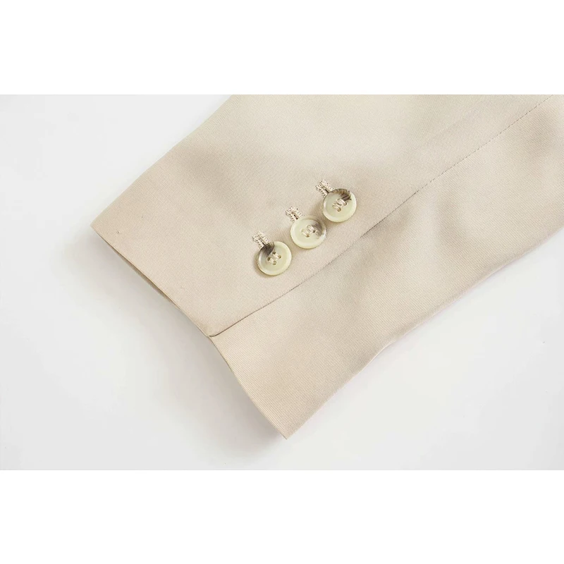 

Za 2021 Women Shallow Khaki Loose Suit Blazer Female Long Sleeve Elegant Jacket Ladies Business Casual Blazer Suits WWJ8011
