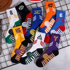 Профессиональные баскетбольные носки, мужские толстые спортивные носки для спорта на открытом воздухе, Нескользящие прочные носки-чулки для скейтборда