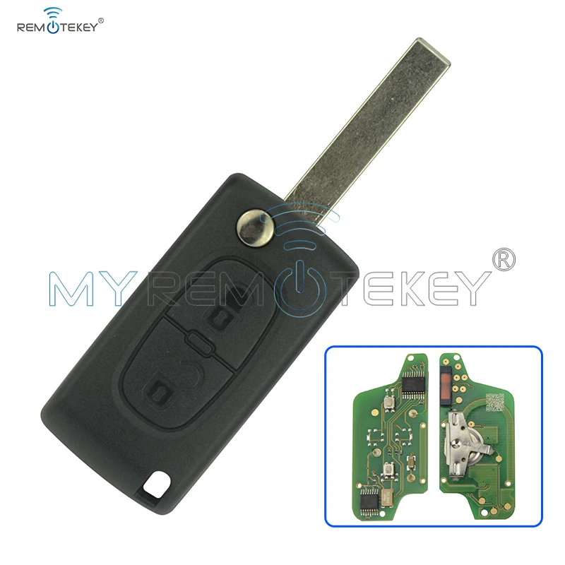CE0523 флип дистанционный ключ для Citroen peugeot 2 Кнопка 433 МГц HU83 PCF7941 электронная плата remtekey