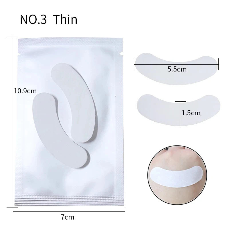 Тонкие типы накладок для ресниц № 3 накладки под глаза 25/50/100/200/500 силиконовый