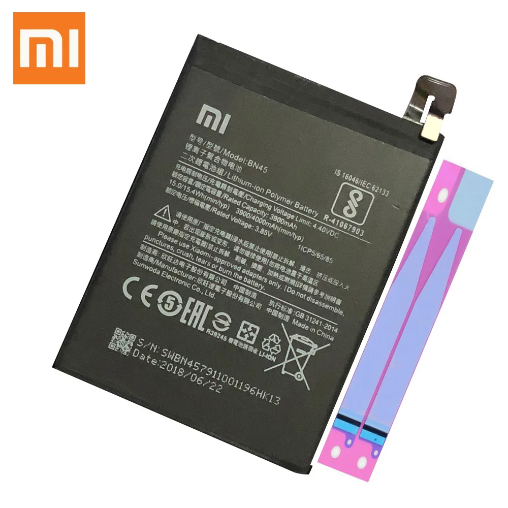 Xiaomi аккумулятор 4000 мач для BN45 Xiaomi Redmi Note 5/BN4A Redmi Note 7