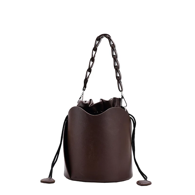 

fashion womens hands autumn and winter new bucket color cylinder women's simple portable one shoulder messenger bag purses