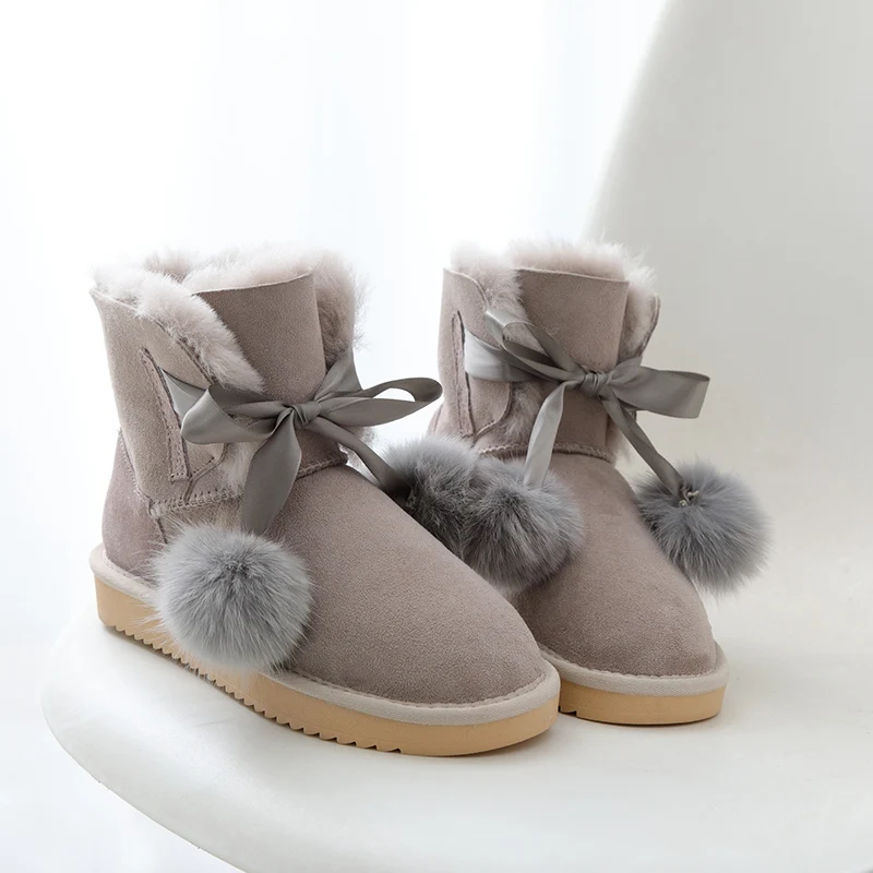 Женские зимние сапоги MYLRINA из 100% натуральной овечьей кожи натуральная шерсть